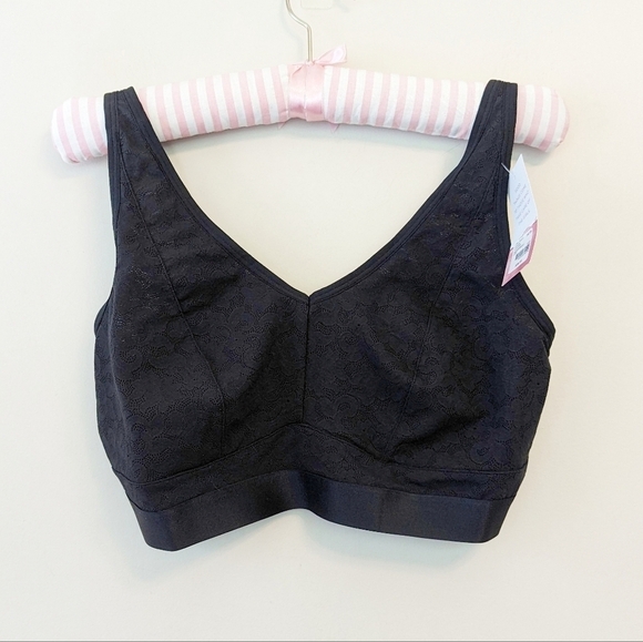Cacique Other - Cacique Black Lace Wireless Bralette size 14/16